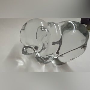 New Glass Bear 3 1/4" Tall 4 1/2" Long 2 1/2" Side to Side